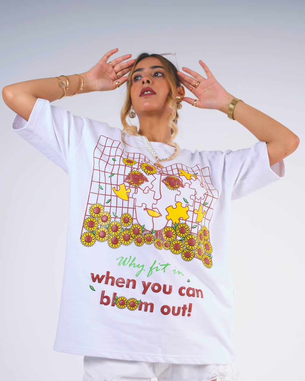 Why Fit In When You Can Bloom Out - White