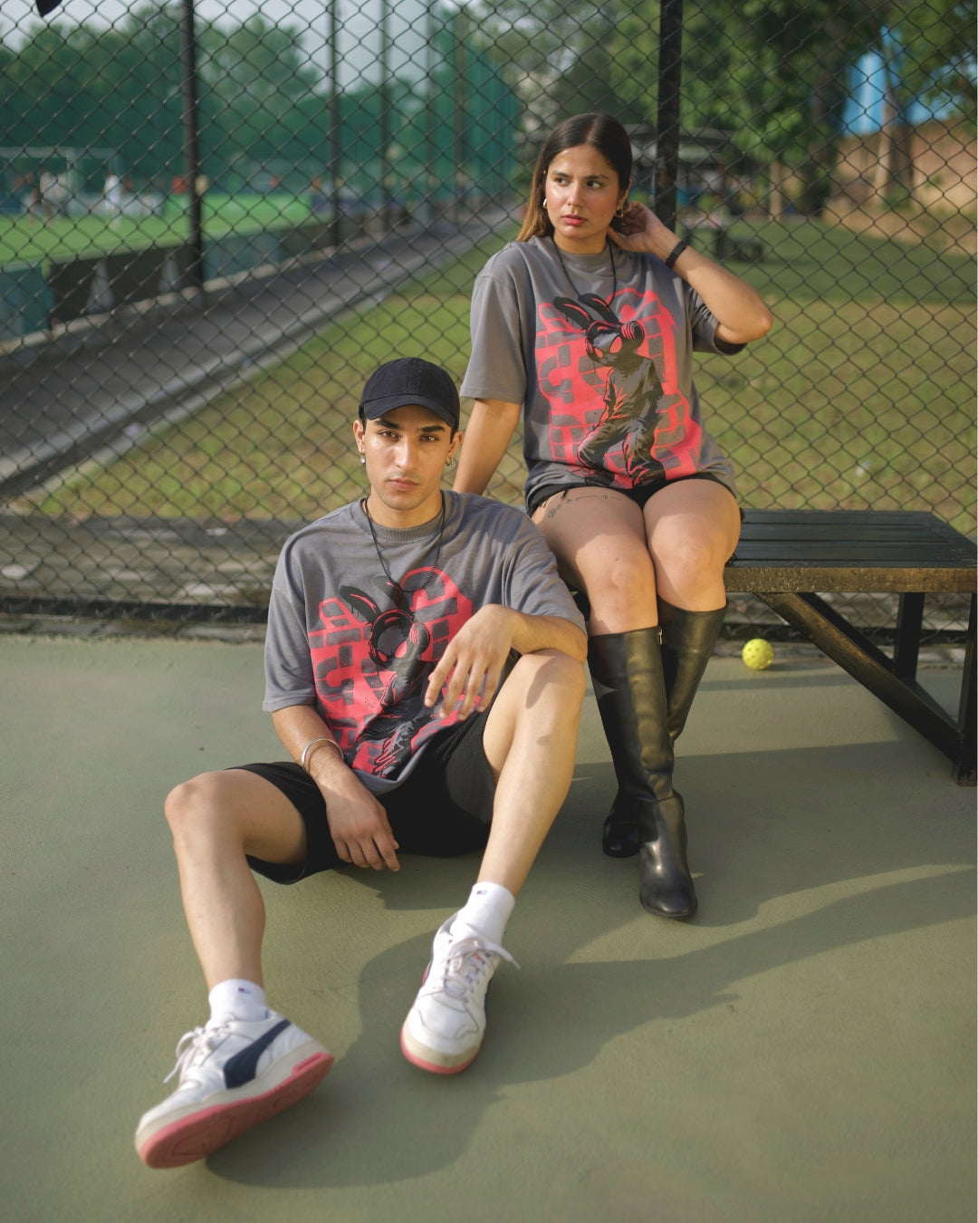 Desi Drip - Grey Unisex Oversized T-Shirt
