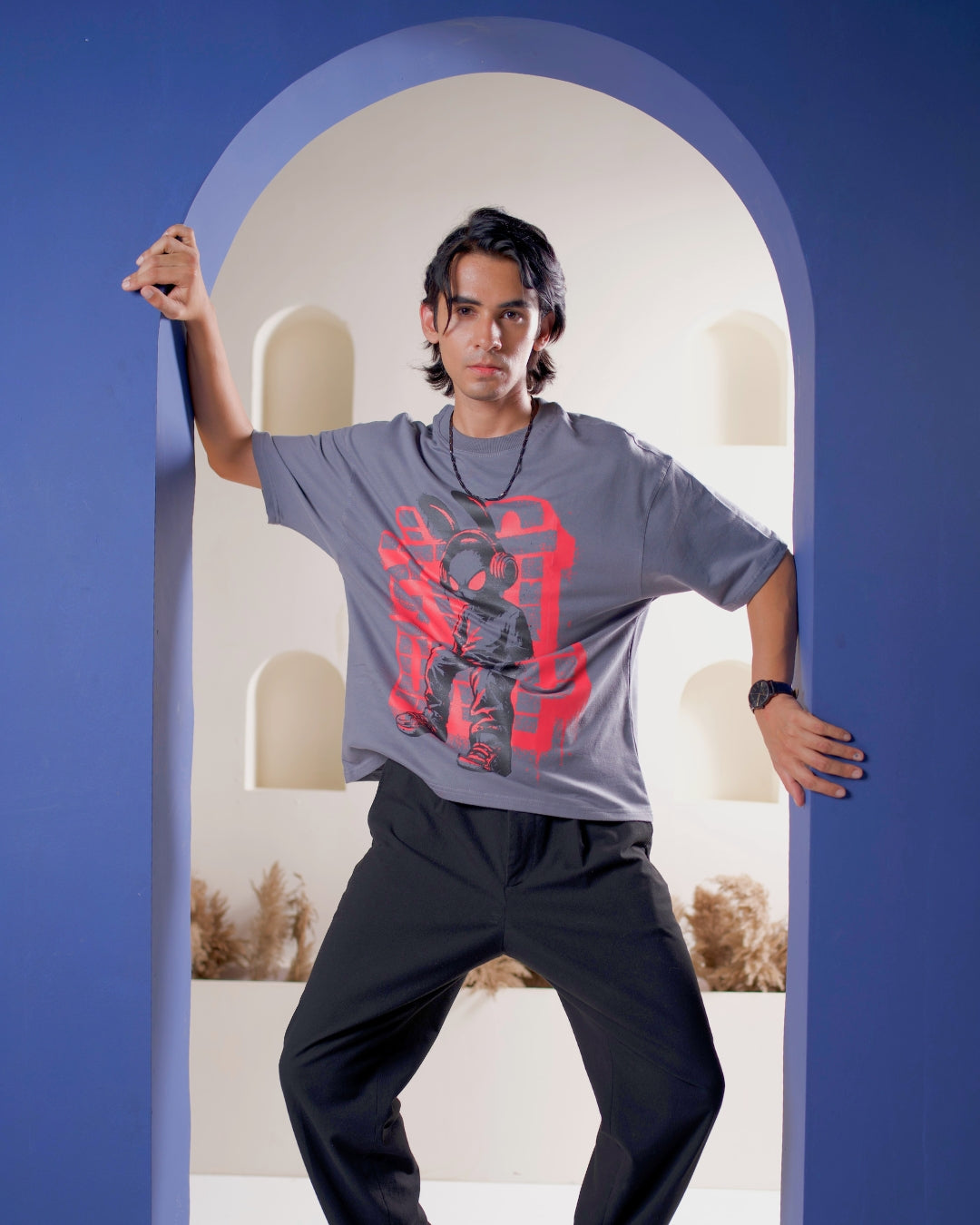 Desi Drip - Grey Unisex Oversized T-Shirt